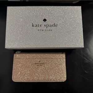 Kate Spade Shimmering Rose Gold Card Case